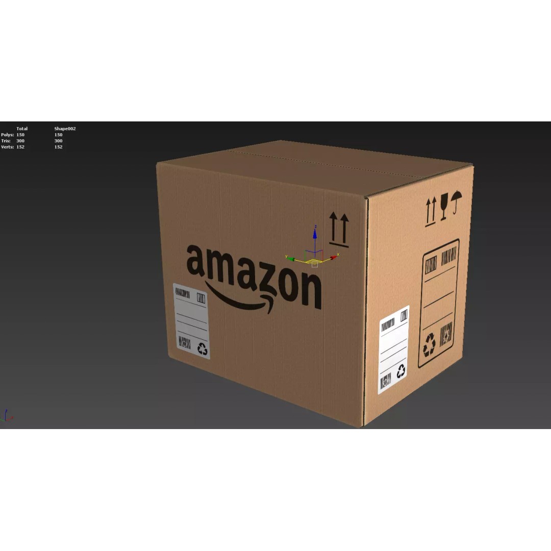 Carton Box 3D Model – Low Poly Rigged Animation with PBR Textures
