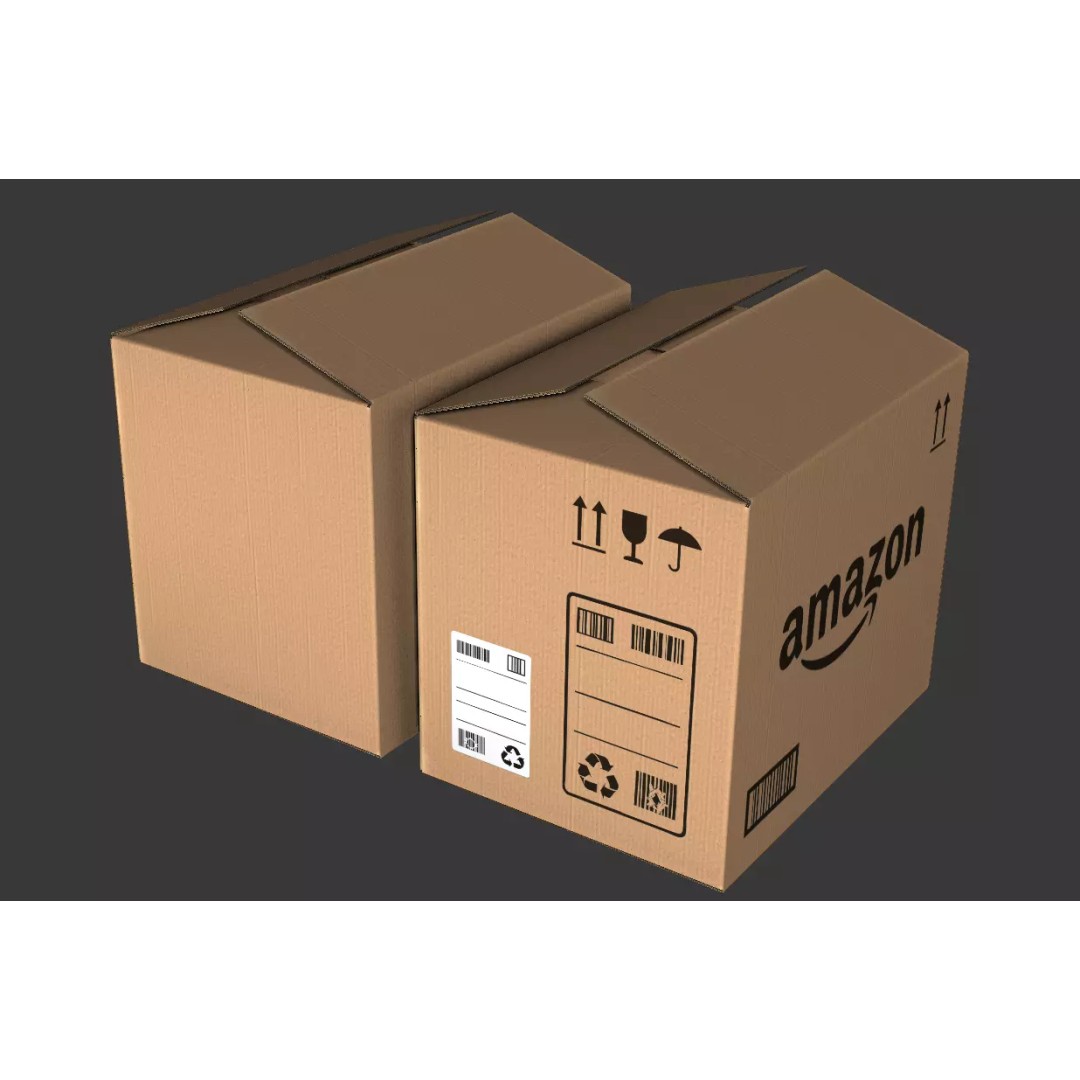 Carton Box 3D Model – Low Poly Rigged Animation with PBR Textures - View 12