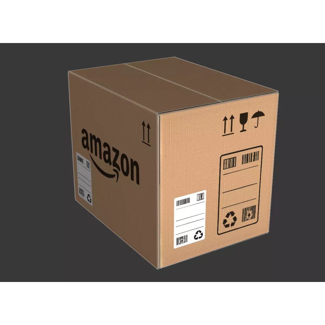 Carton Box 3D Model – Low Poly Rigged Animation with PBR Textures - View 15