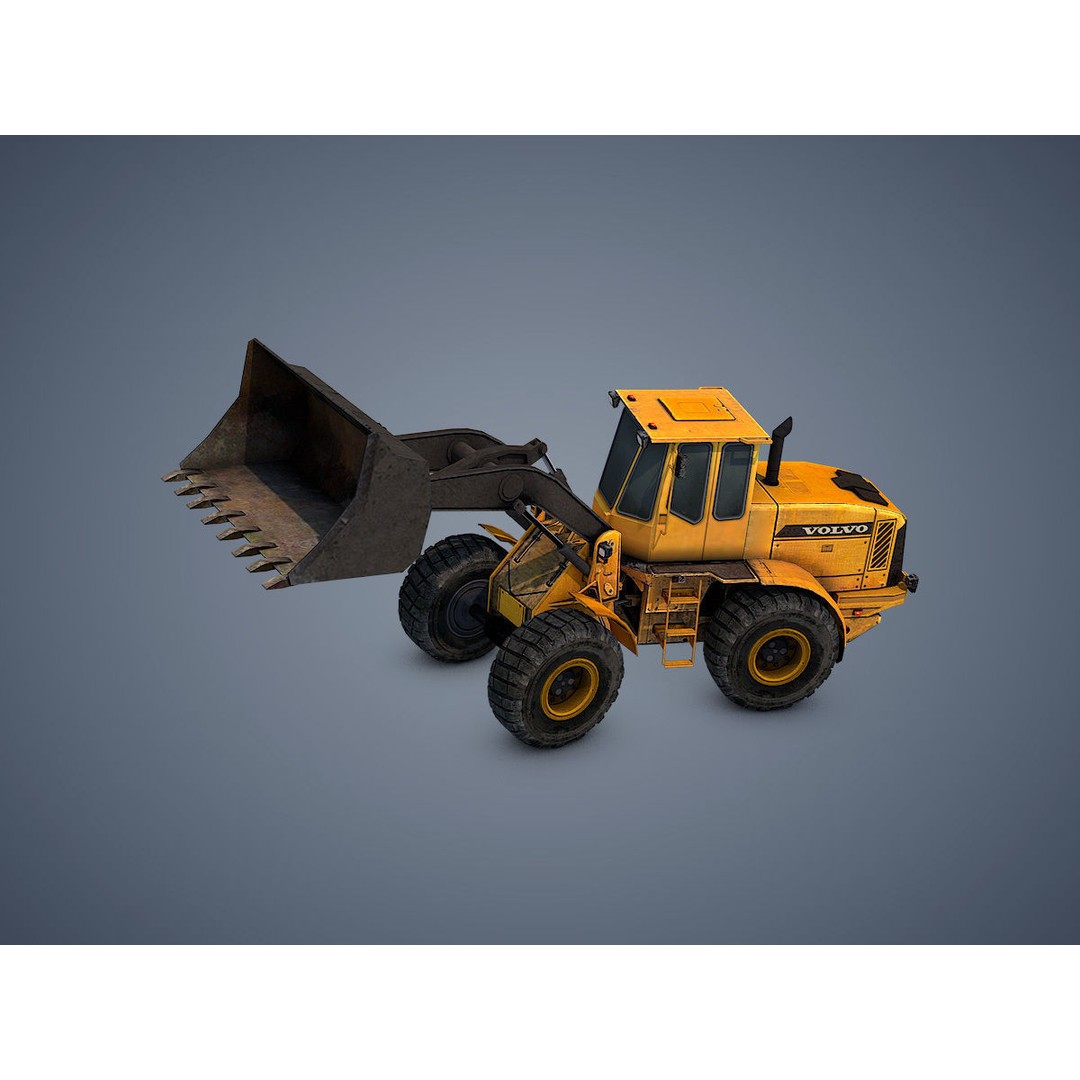 Wheel Loader 3D Model – Rigged Low-Poly Animation Asset, FBX - View 12