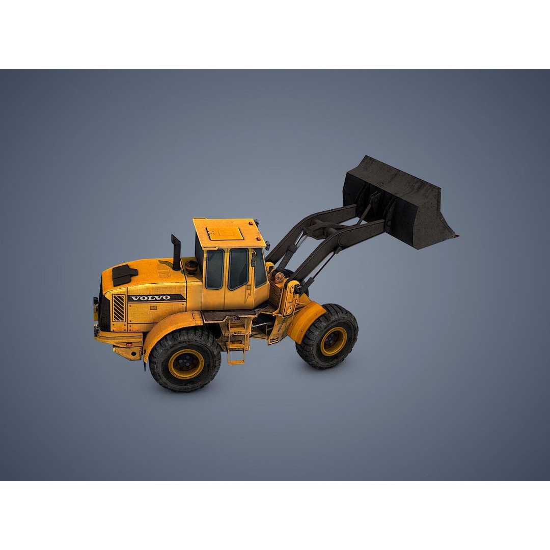 Wheel Loader 3D Model – Rigged Low-Poly Animation Asset, FBX - View 13