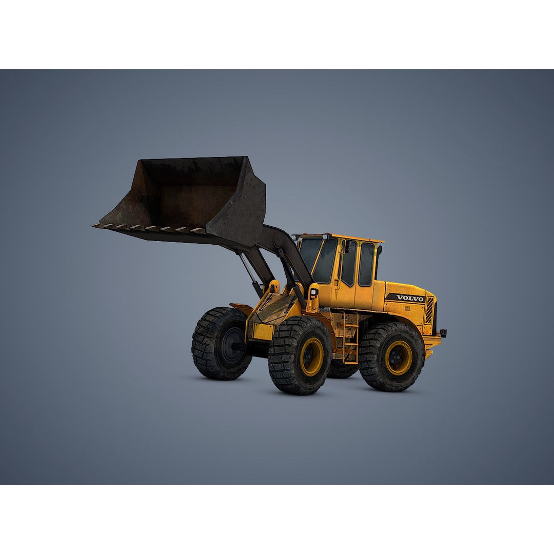 Wheel Loader 3D Model – Rigged Low-Poly Animation Asset, FBX - View 14