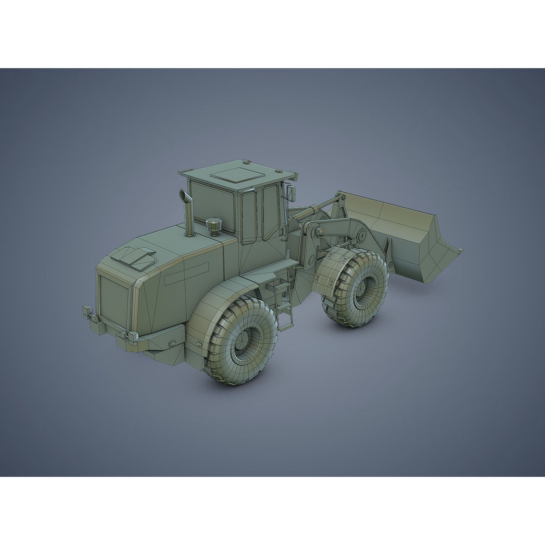 Wheel Loader 3D Model – Rigged Low-Poly Animation Asset, FBX - View 16