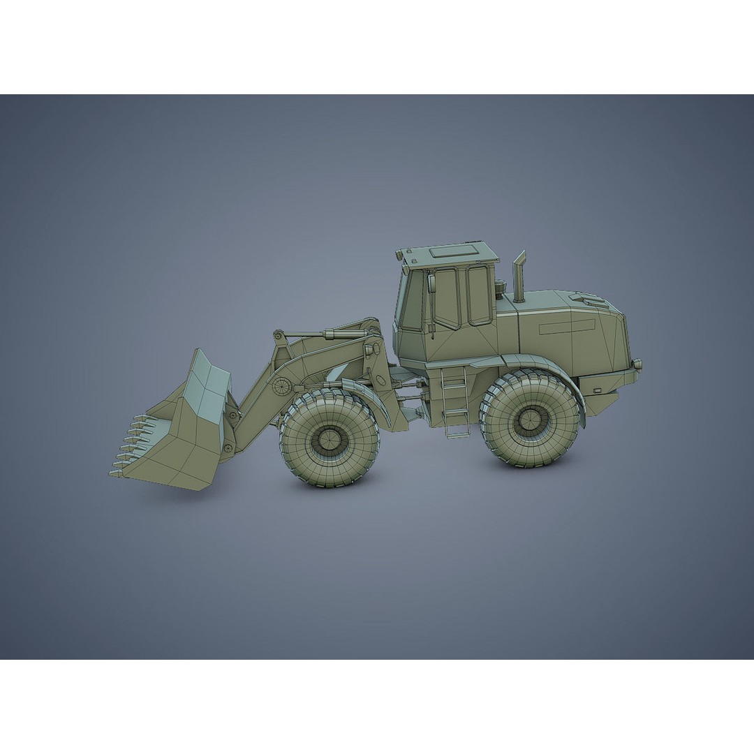 Wheel Loader 3D Model – Rigged Low-Poly Animation Asset, FBX - View 17