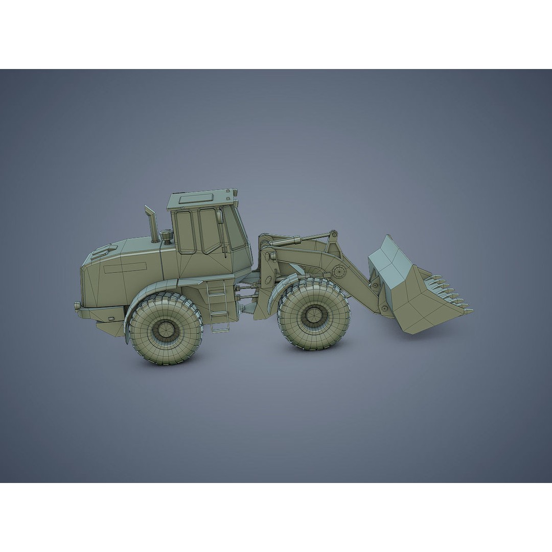 Wheel Loader 3D Model – Rigged Low-Poly Animation Asset, FBX - View 18