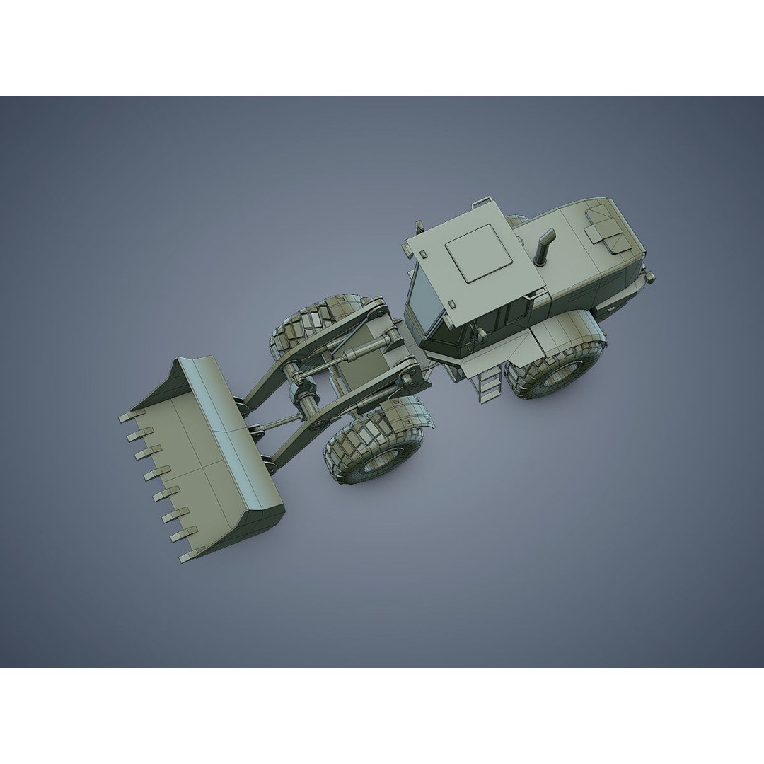 Wheel Loader 3D Model – Rigged Low-Poly Animation Asset, FBX - View 19