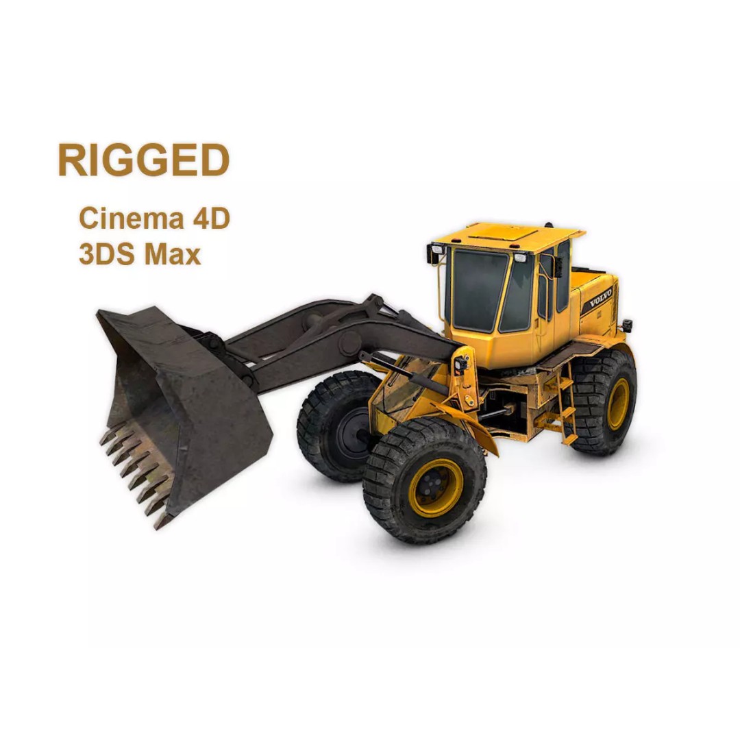 Wheel Loader 3D Model – Rigged Low-Poly Animation Asset, FBX - View 2