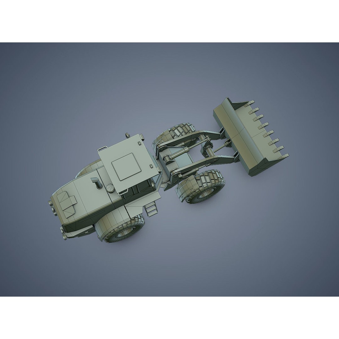 Wheel Loader 3D Model – Rigged Low-Poly Animation Asset, FBX - View 20