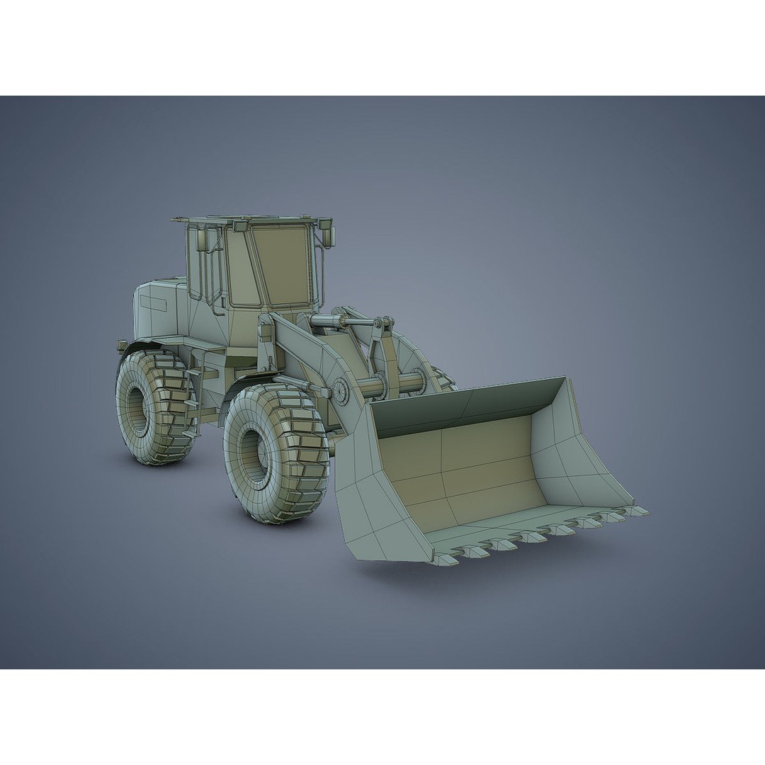 Wheel Loader 3D Model – Rigged Low-Poly Animation Asset, FBX - View 21