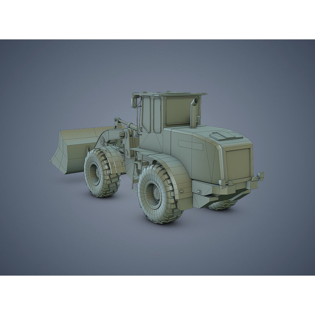 Wheel Loader 3D Model – Rigged Low-Poly Animation Asset, FBX - View 22
