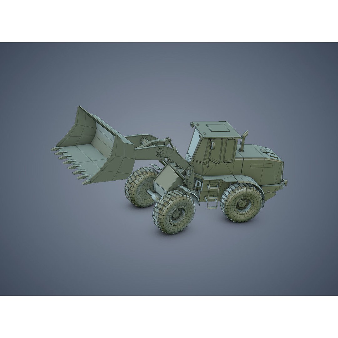 Wheel Loader 3D Model – Rigged Low-Poly Animation Asset, FBX - View 23