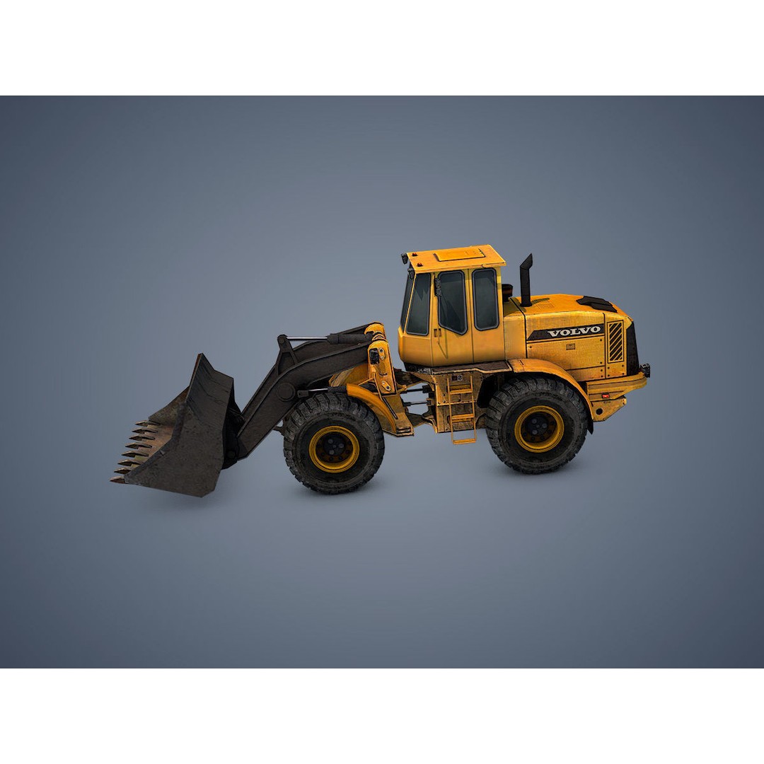 Wheel Loader 3D Model – Rigged Low-Poly Animation Asset, FBX - View 6