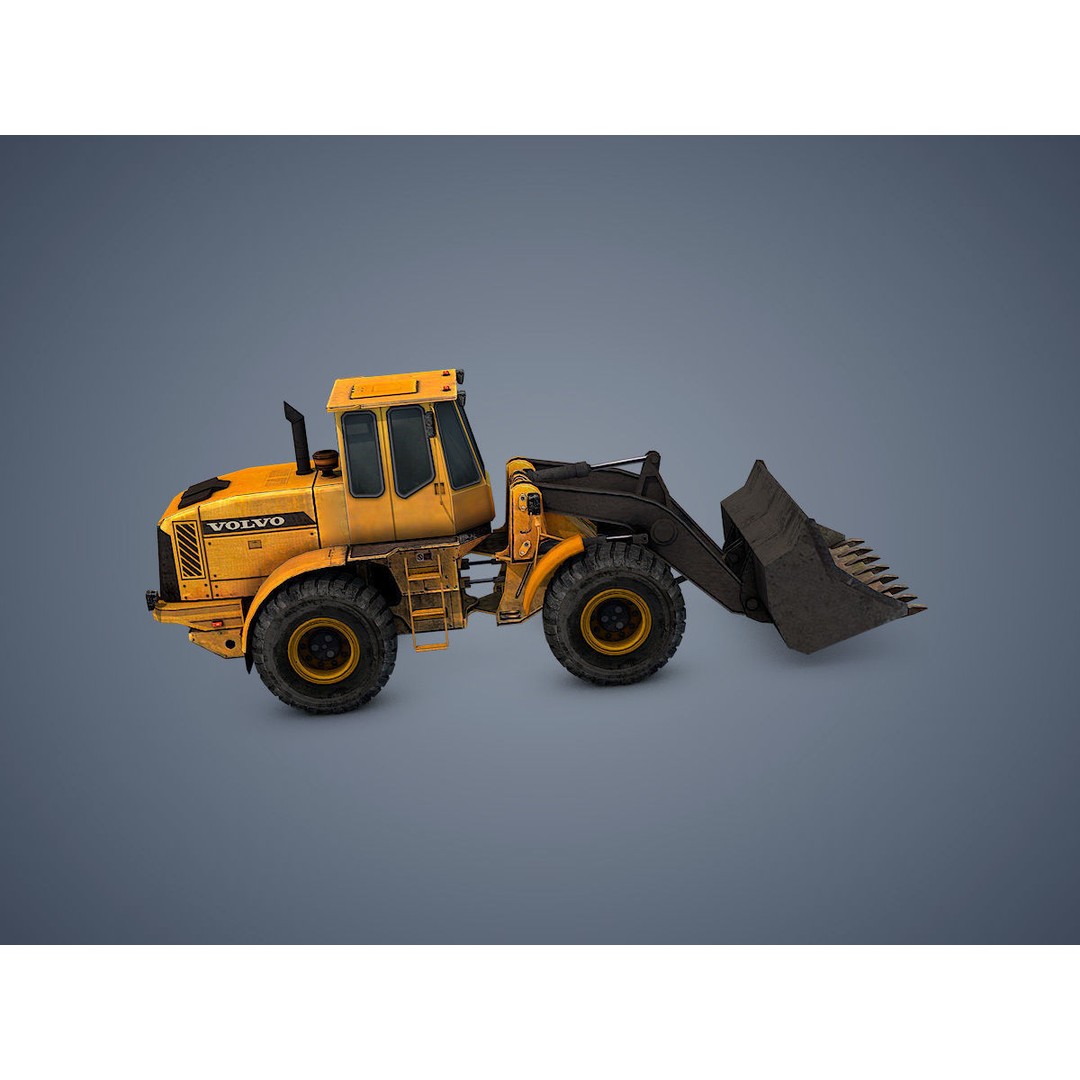 Wheel Loader 3D Model – Rigged Low-Poly Animation Asset, FBX - View 7