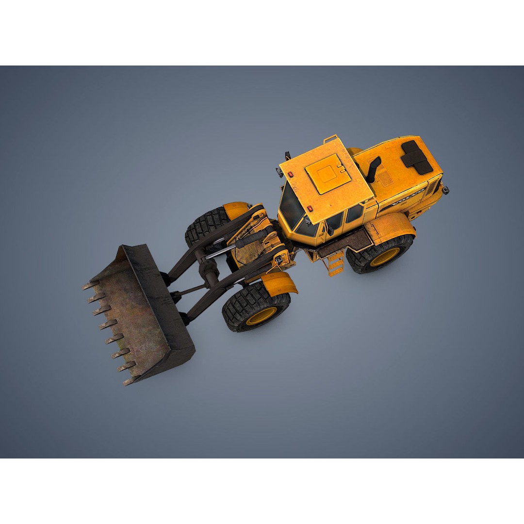 Wheel Loader 3D Model – Rigged Low-Poly Animation Asset, FBX - View 8