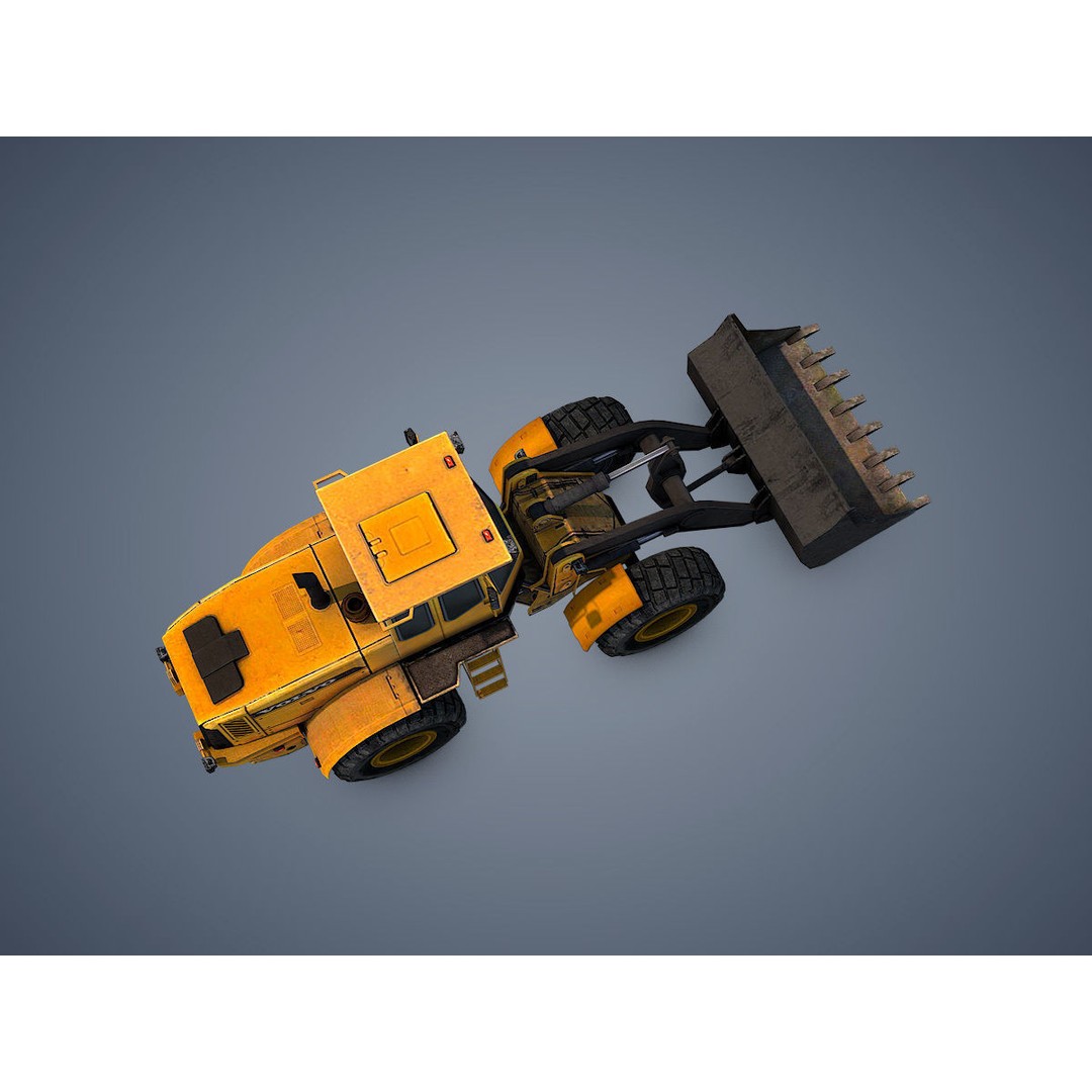 Wheel Loader 3D Model – Rigged Low-Poly Animation Asset, FBX - View 9