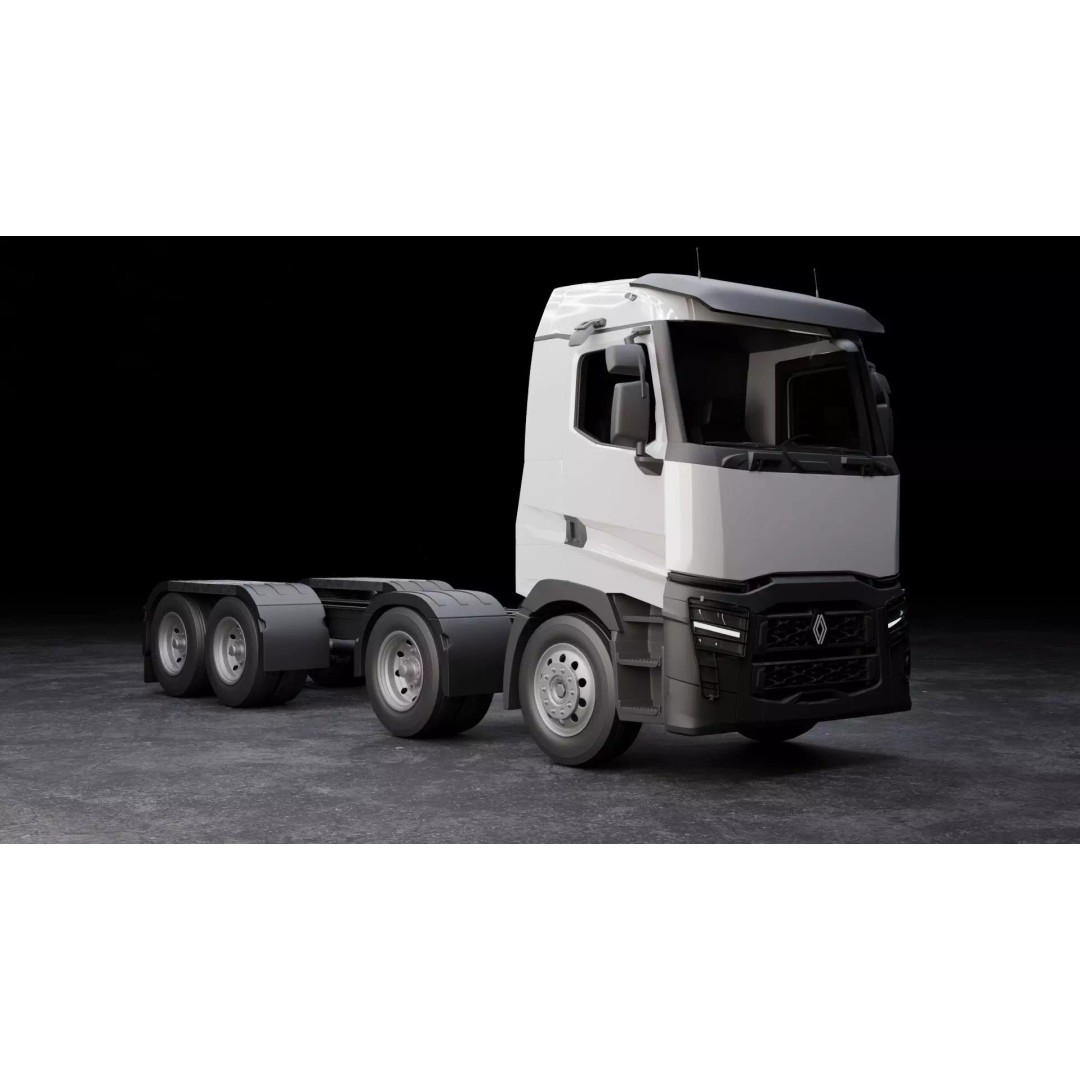 Renault Trucks T 3D Model – Low Poly Game Ready Asset, FBX, OBJ, Blender - View 5