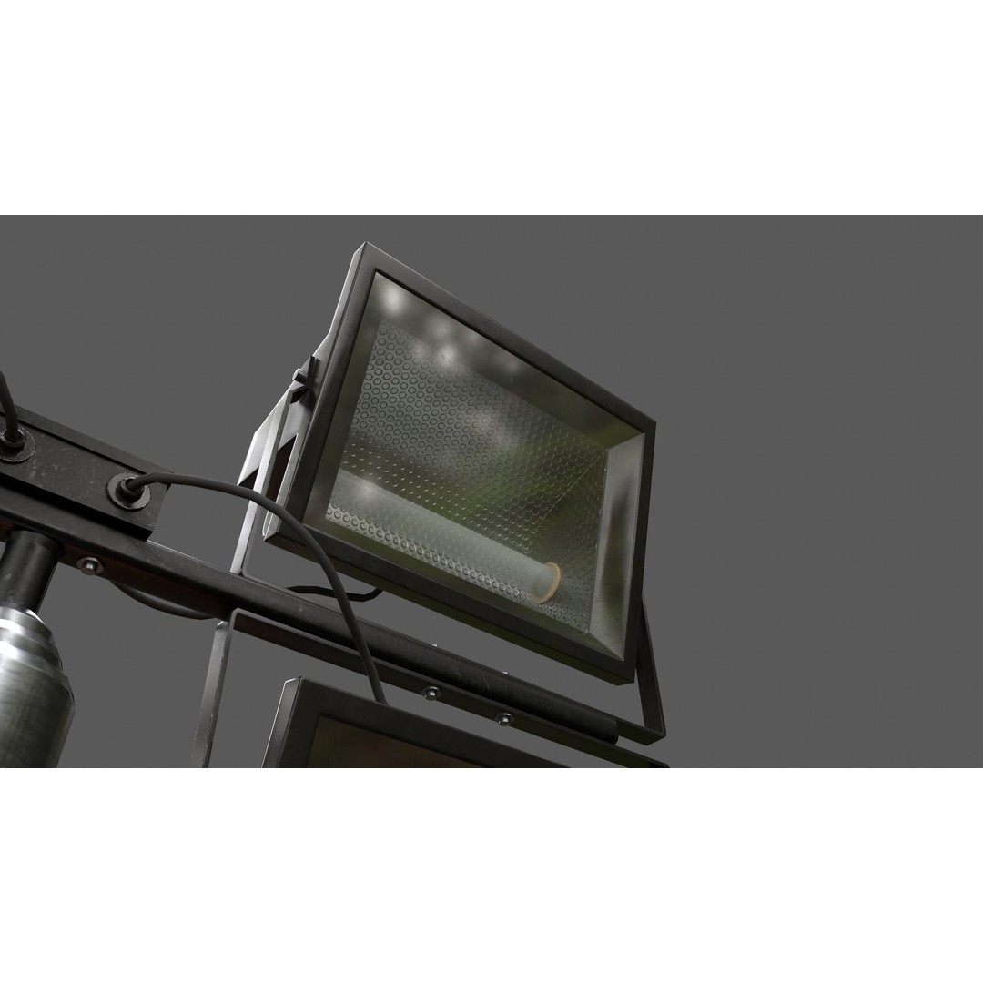 Mobile Light Tower Generator 3D Model – Low Poly PBR Game Asset, FBX - View 32