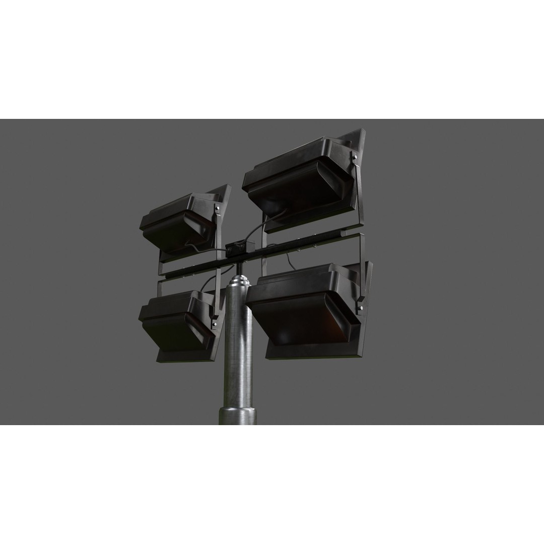 Mobile Light Tower Generator 3D Model – Low Poly PBR Game Asset, FBX - View 34