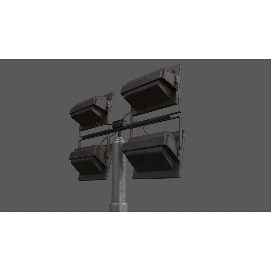 Mobile Light Tower Generator 3D Model – Low Poly PBR Game Asset, FBX - View 35