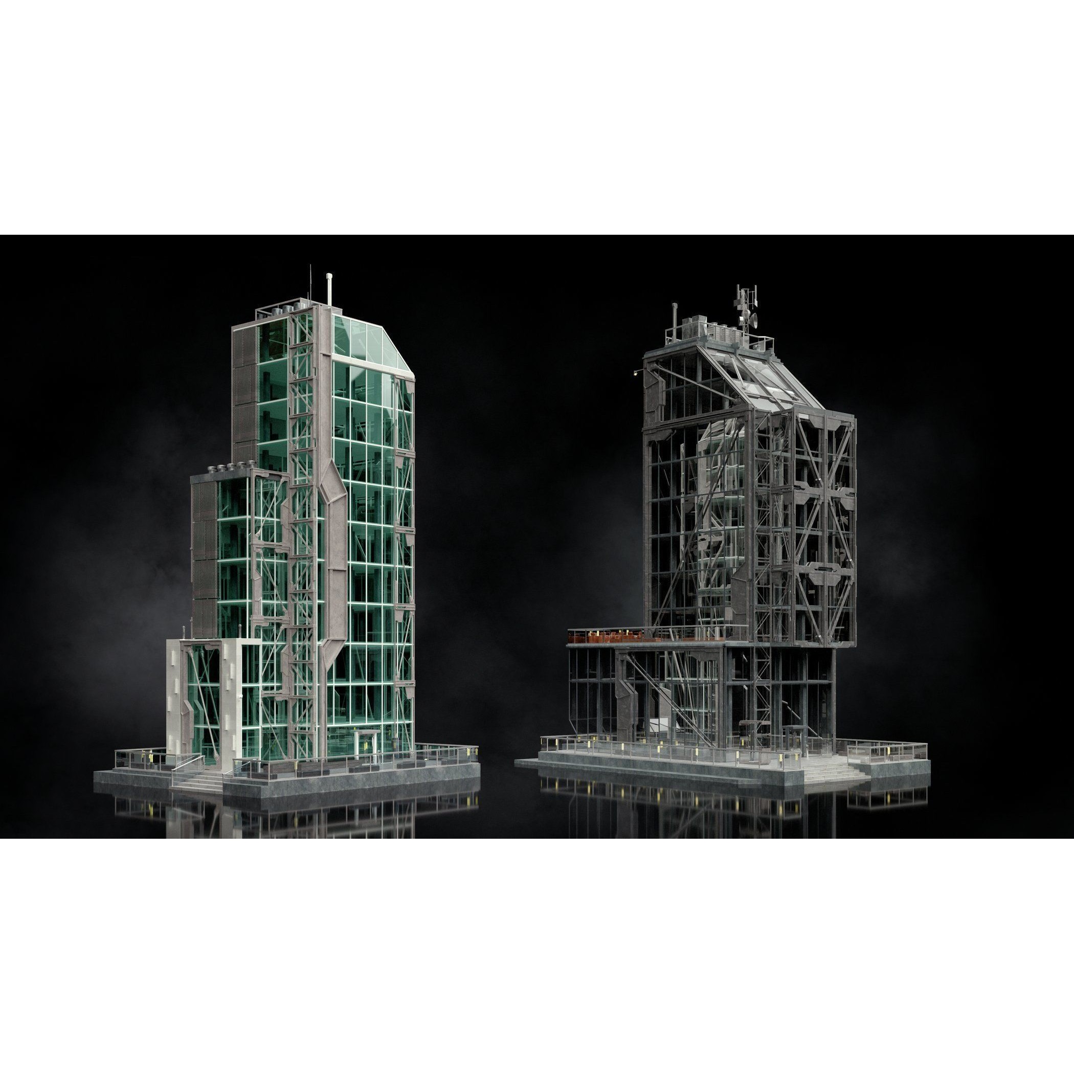 Urban Skyscraper Pack - High-Quality 3D Model - View 10