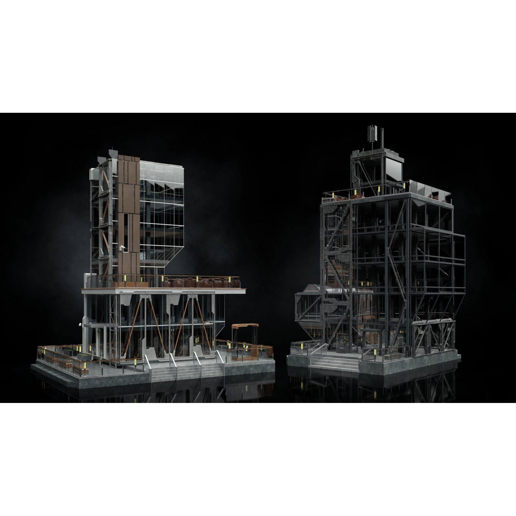 Urban Skyscraper Pack - High-Quality 3D Model - View 14