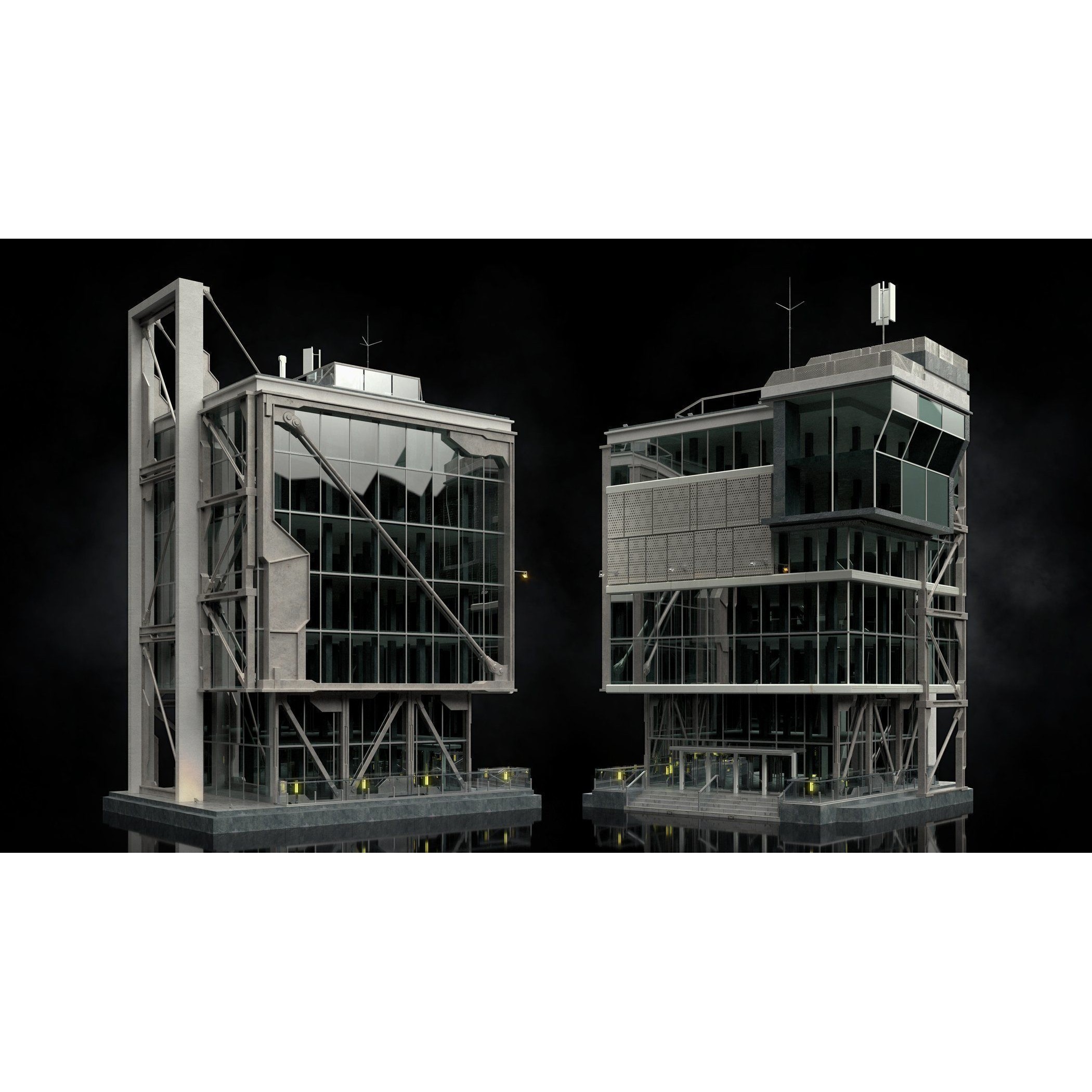 Urban Skyscraper Pack - High-Quality 3D Model - View 16