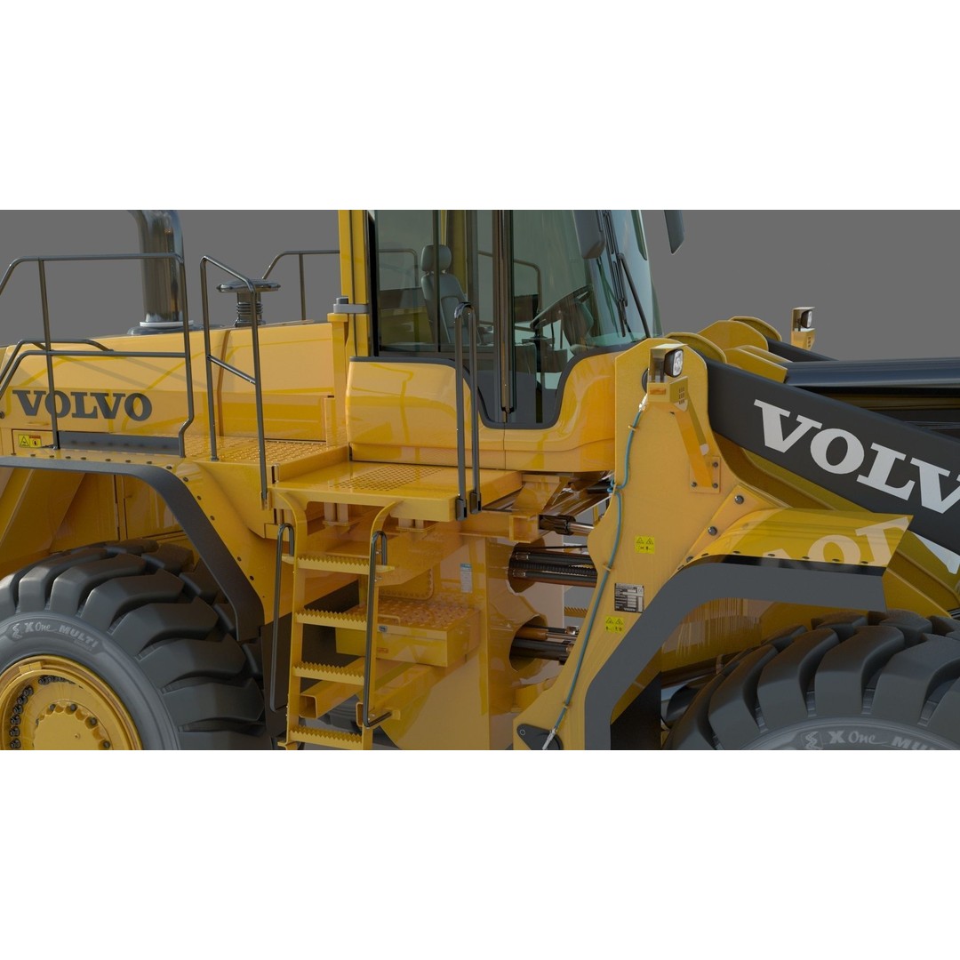 Volvo L350F Wheel Loader 3D Model – High Poly Industrial Asset, FBX, OBJ - View 12