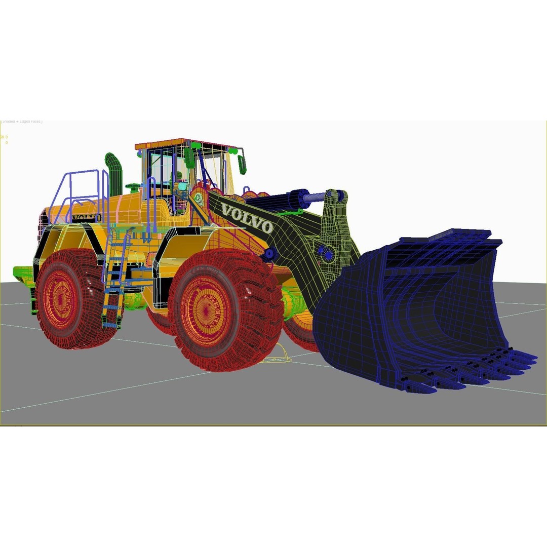 Volvo L350F Wheel Loader 3D Model – High Poly Industrial Asset, FBX, OBJ - View 13