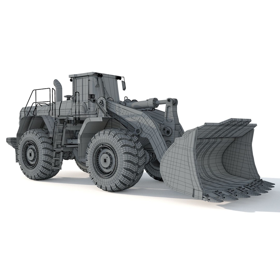 Volvo L350F Wheel Loader 3D Model – High Poly Industrial Asset, FBX, OBJ - View 14