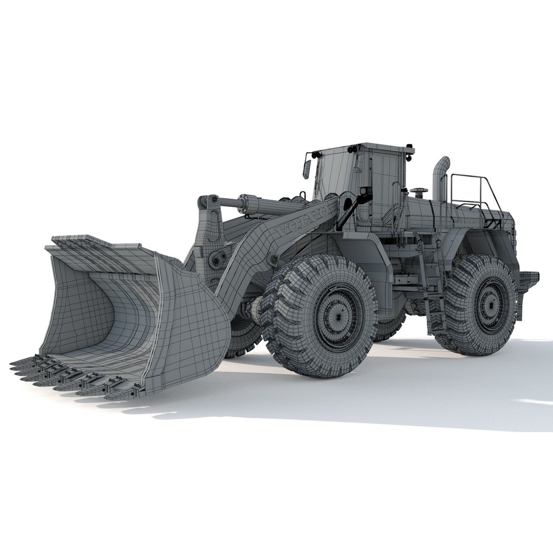 Volvo L350F Wheel Loader 3D Model – High Poly Industrial Asset, FBX, OBJ - View 16