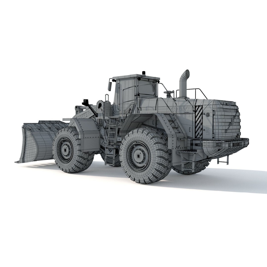 Volvo L350F Wheel Loader 3D Model – High Poly Industrial Asset, FBX, OBJ - View 17