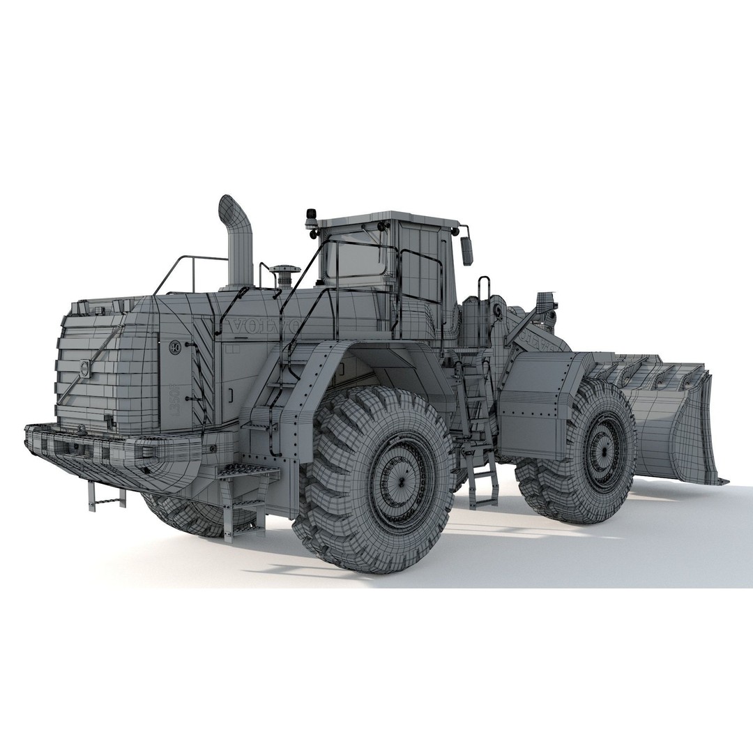 Volvo L350F Wheel Loader 3D Model – High Poly Industrial Asset, FBX, OBJ - View 19