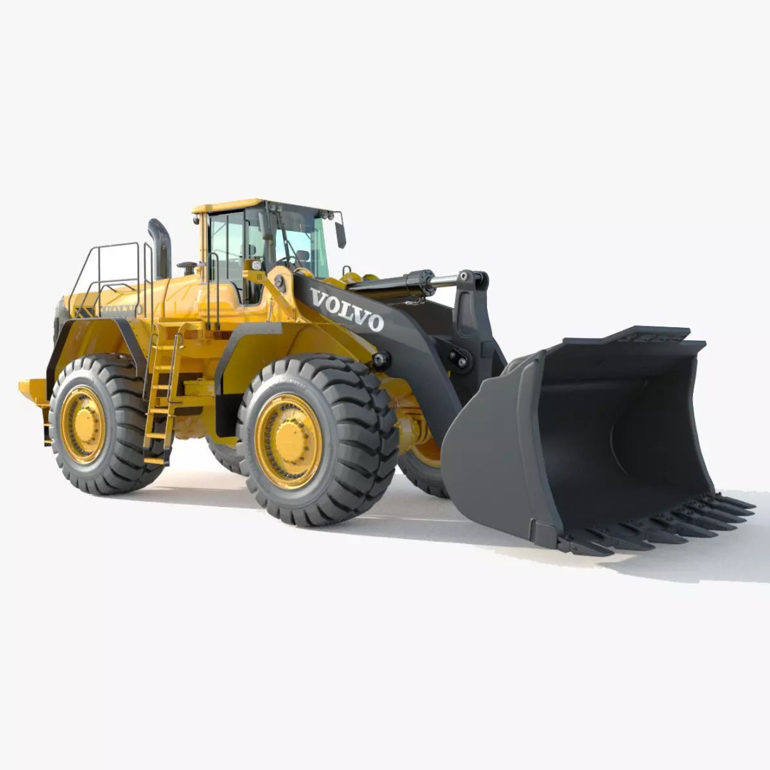 Volvo L350F Wheel Loader 3D Model – High Poly Industrial Asset, FBX, OBJ - View 2