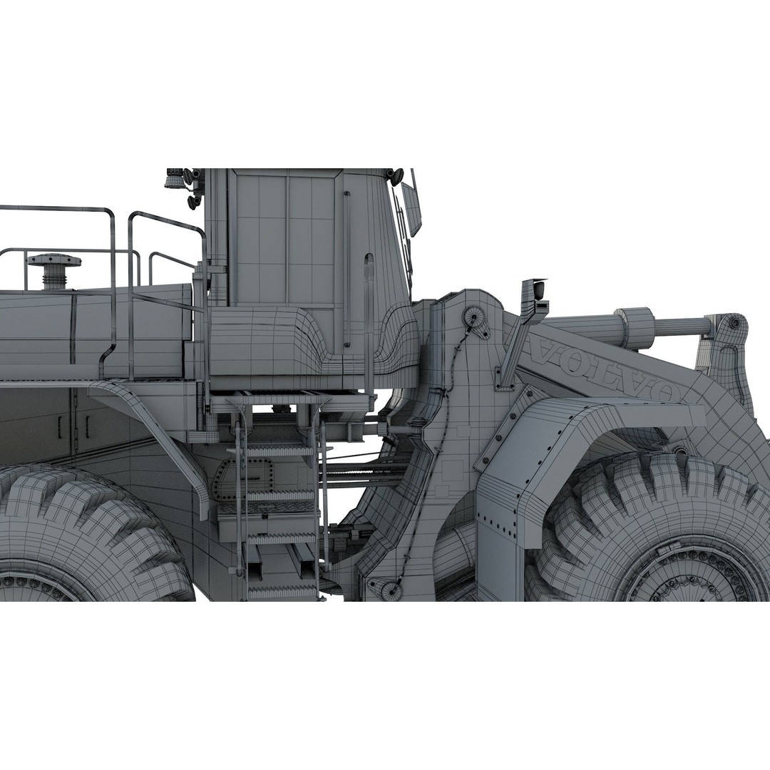 Volvo L350F Wheel Loader 3D Model – High Poly Industrial Asset, FBX, OBJ - View 20