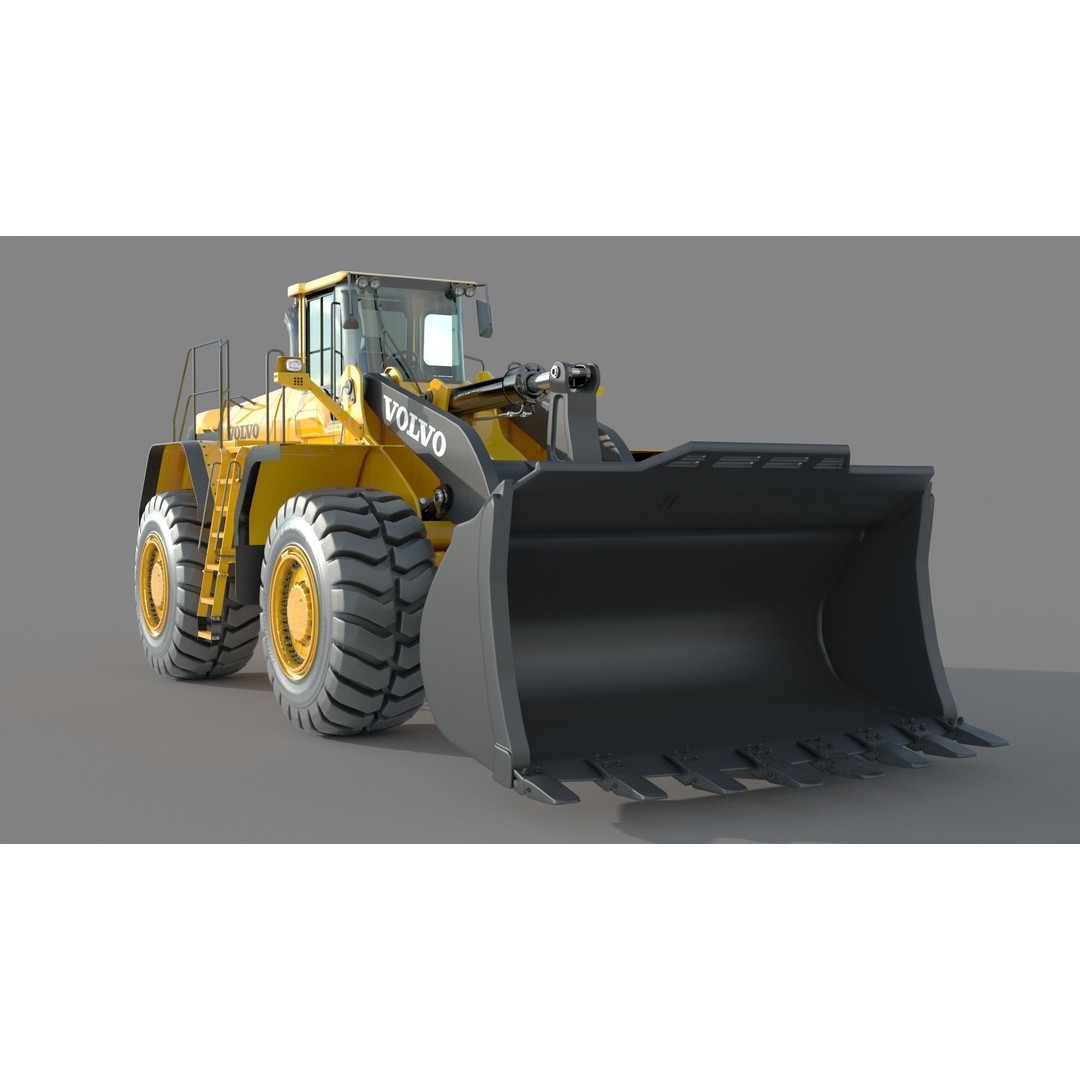 Volvo L350F Wheel Loader 3D Model – High Poly Industrial Asset, FBX, OBJ - View 5