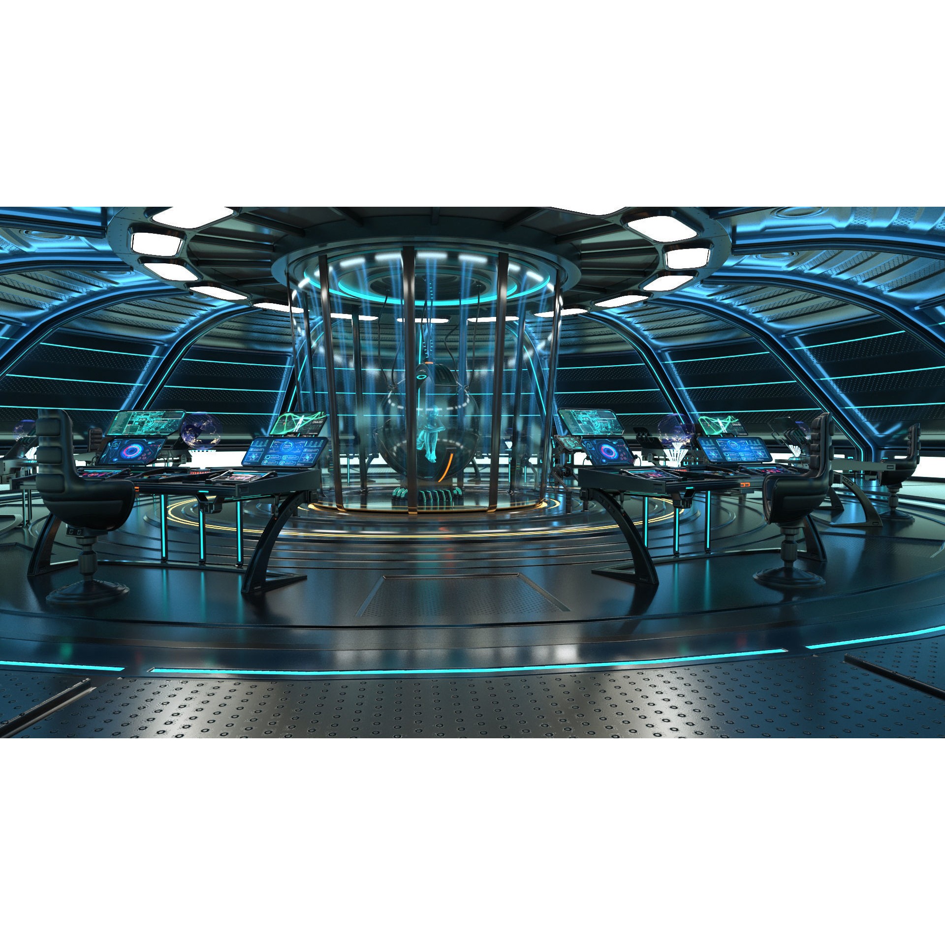 Sci Fi Interior Station - Game-Ready 3D Model - View 10