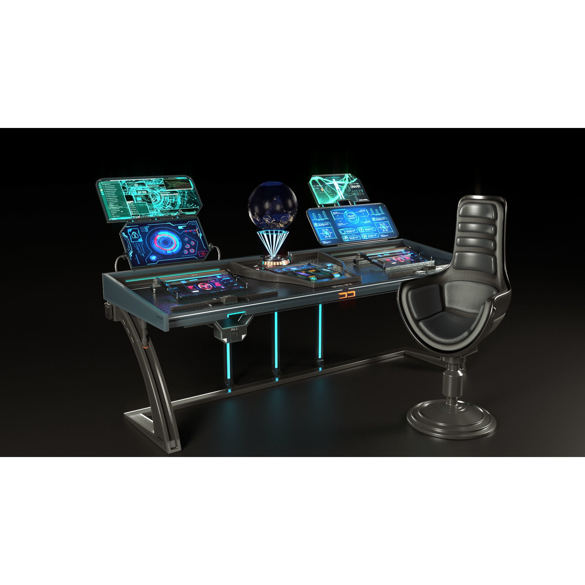 Sci Fi Interior Station - Game-Ready 3D Model - View 14