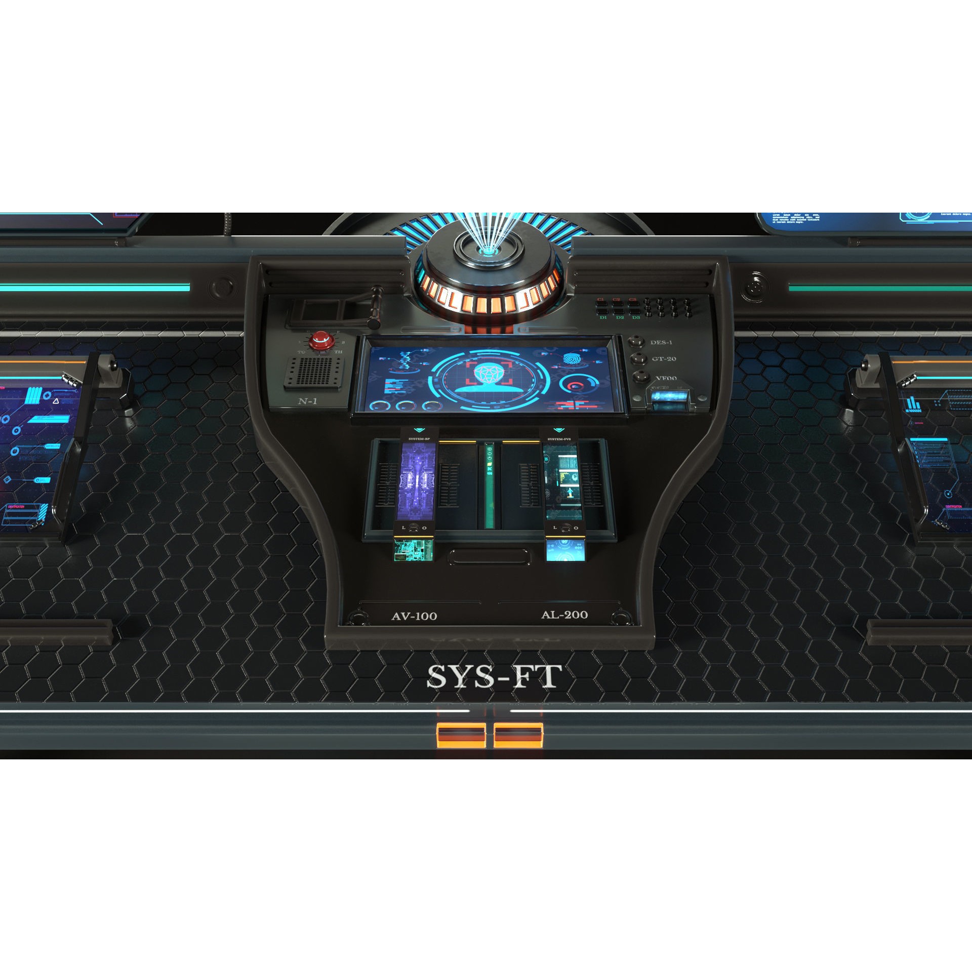 Sci Fi Interior Station - Game-Ready 3D Model - View 15