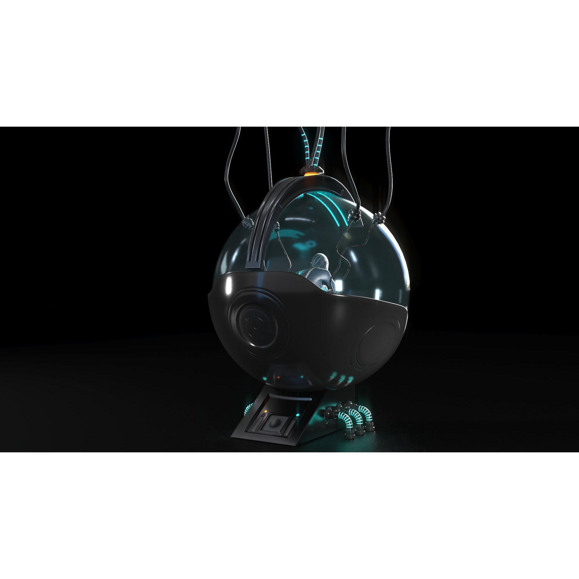 Sci Fi Interior Station - Game-Ready 3D Model - View 19