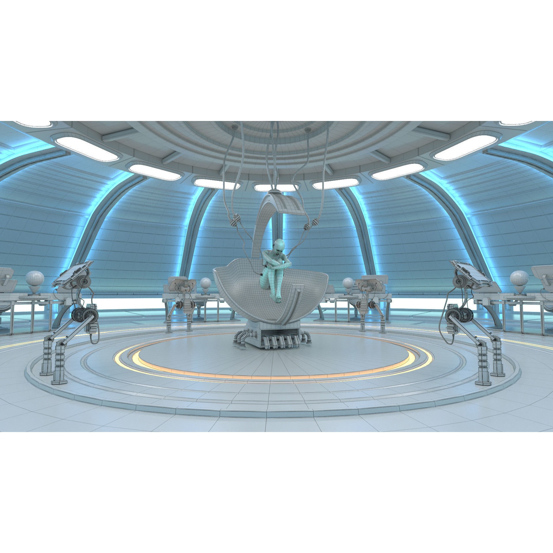 Sci Fi Interior Station - Game-Ready 3D Model - View 21