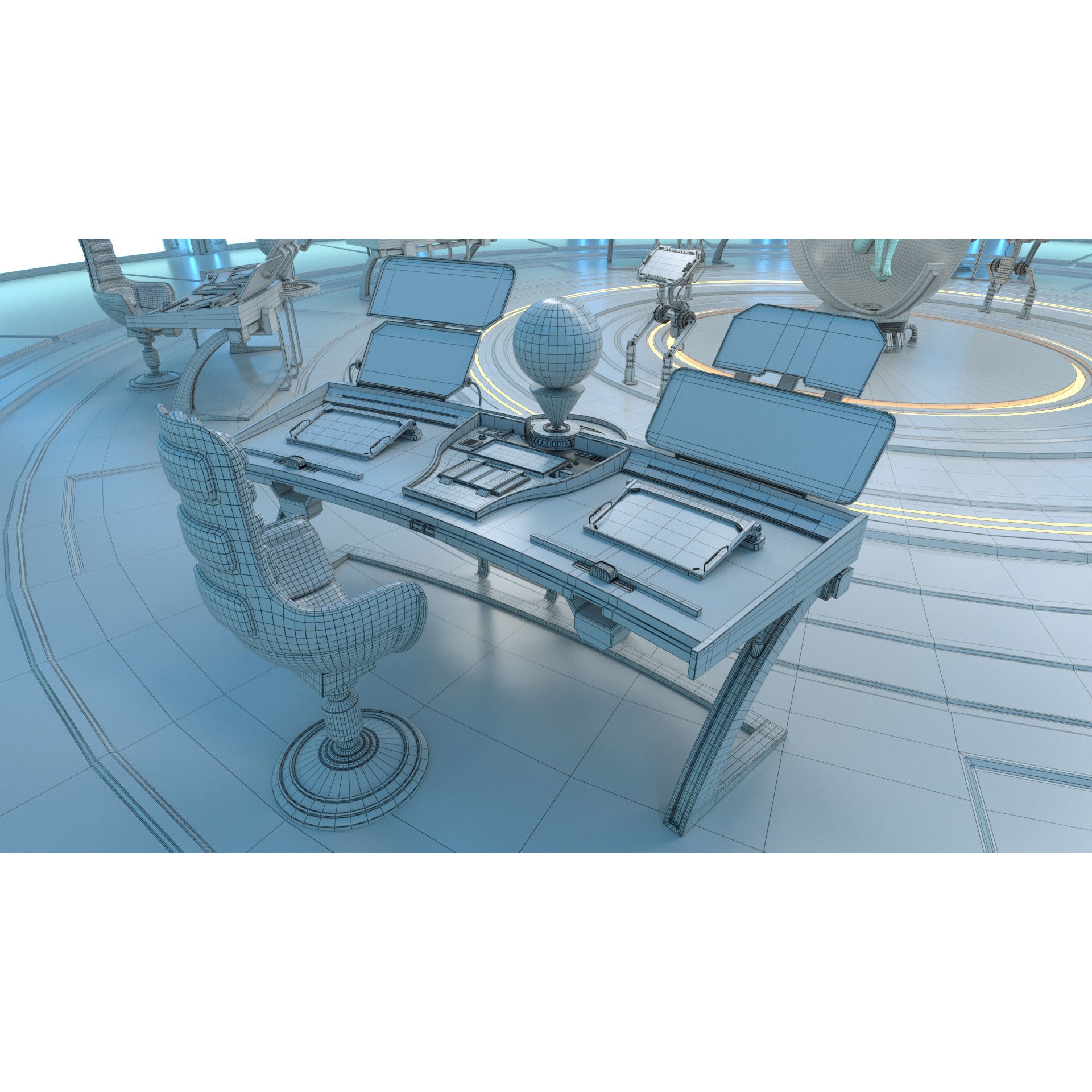 Sci Fi Interior Station - Game-Ready 3D Model - View 22