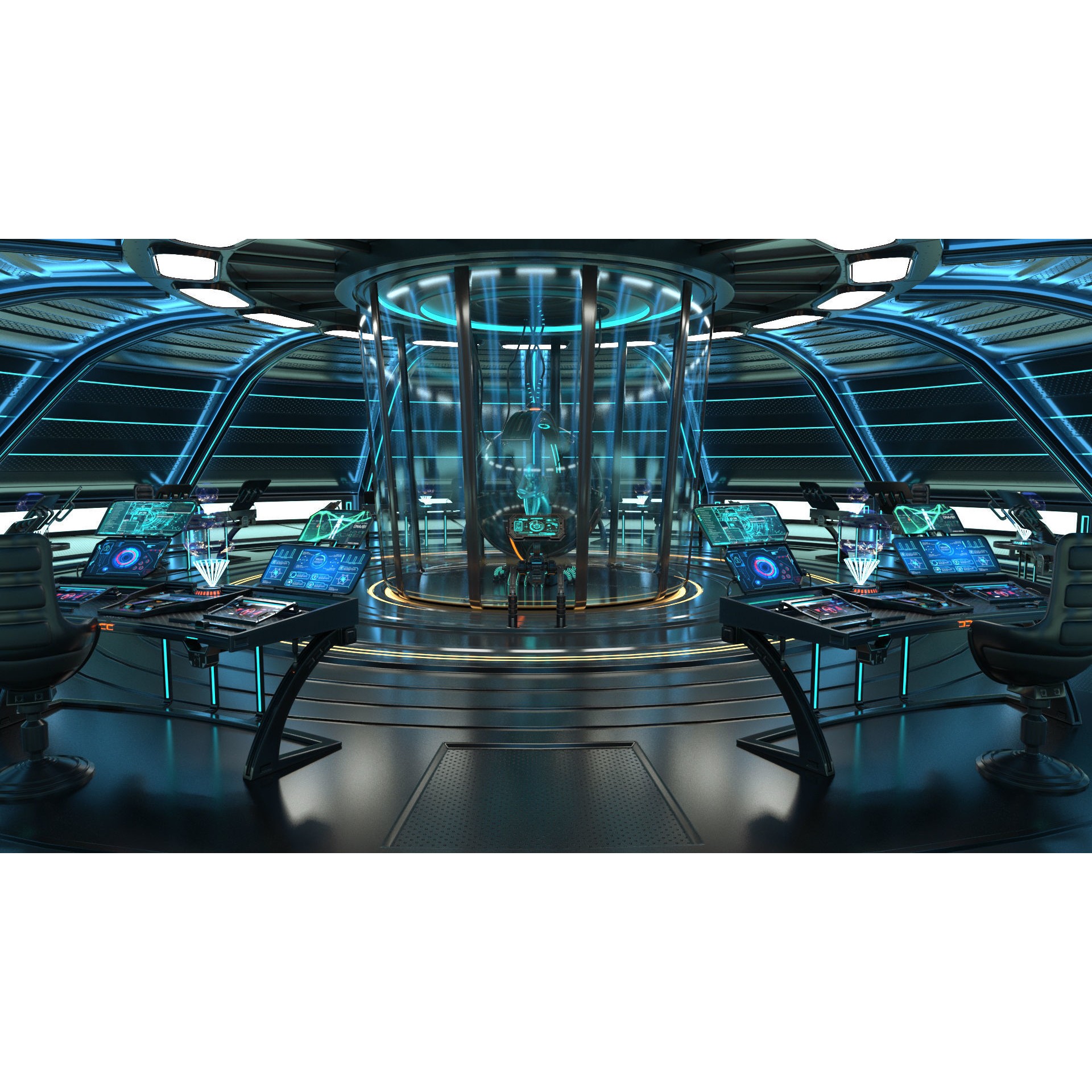 Sci Fi Interior Station - Game-Ready 3D Model - View 4