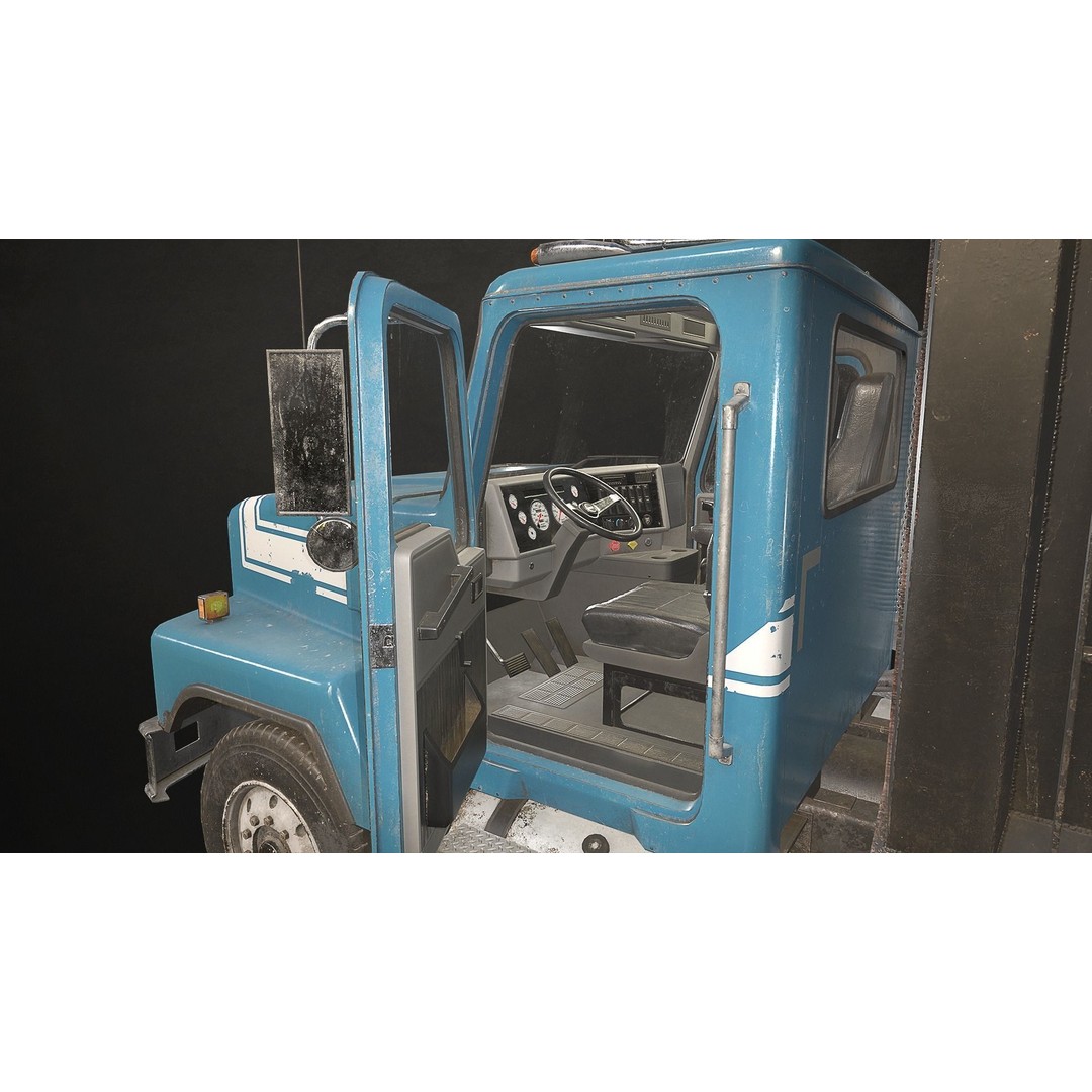 Classic Dump Truck 3D Model – Low Poly Game Asset, FBX, PBR Textures - View 21