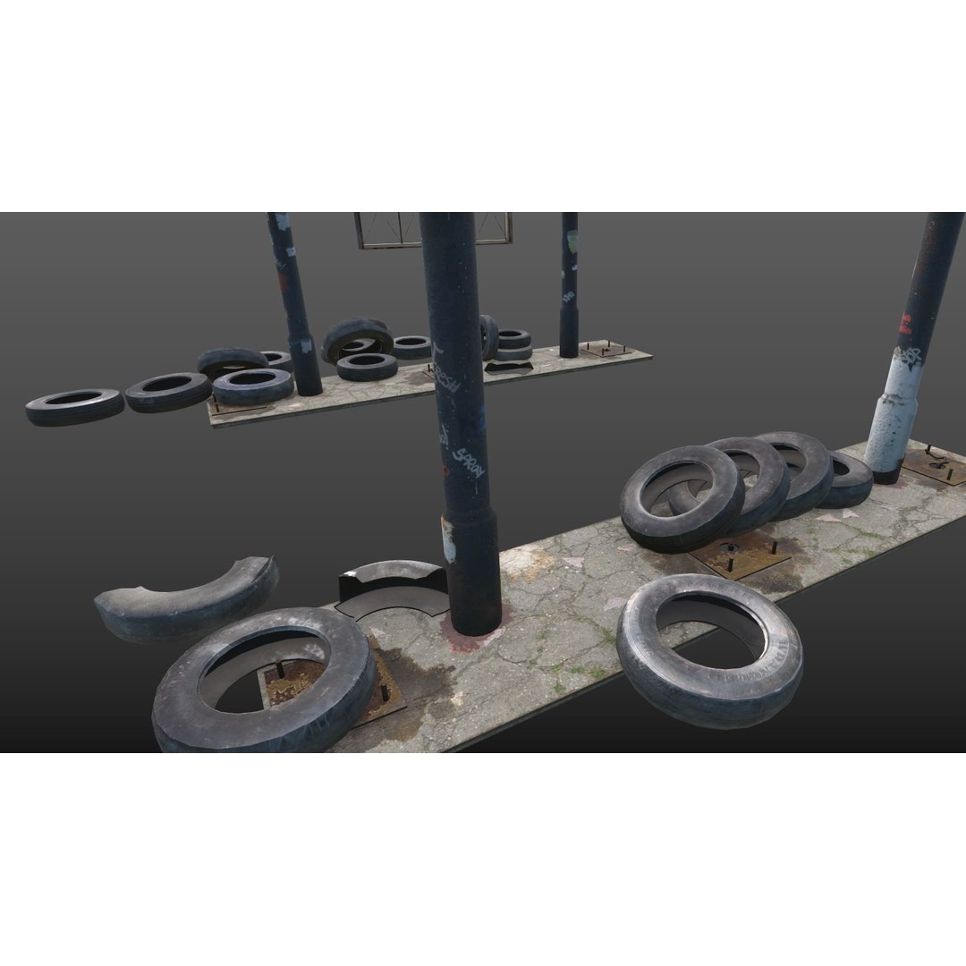 Abandoned Petrol Station 3D Model – Realistic Industrial Asset, FBX - View 11