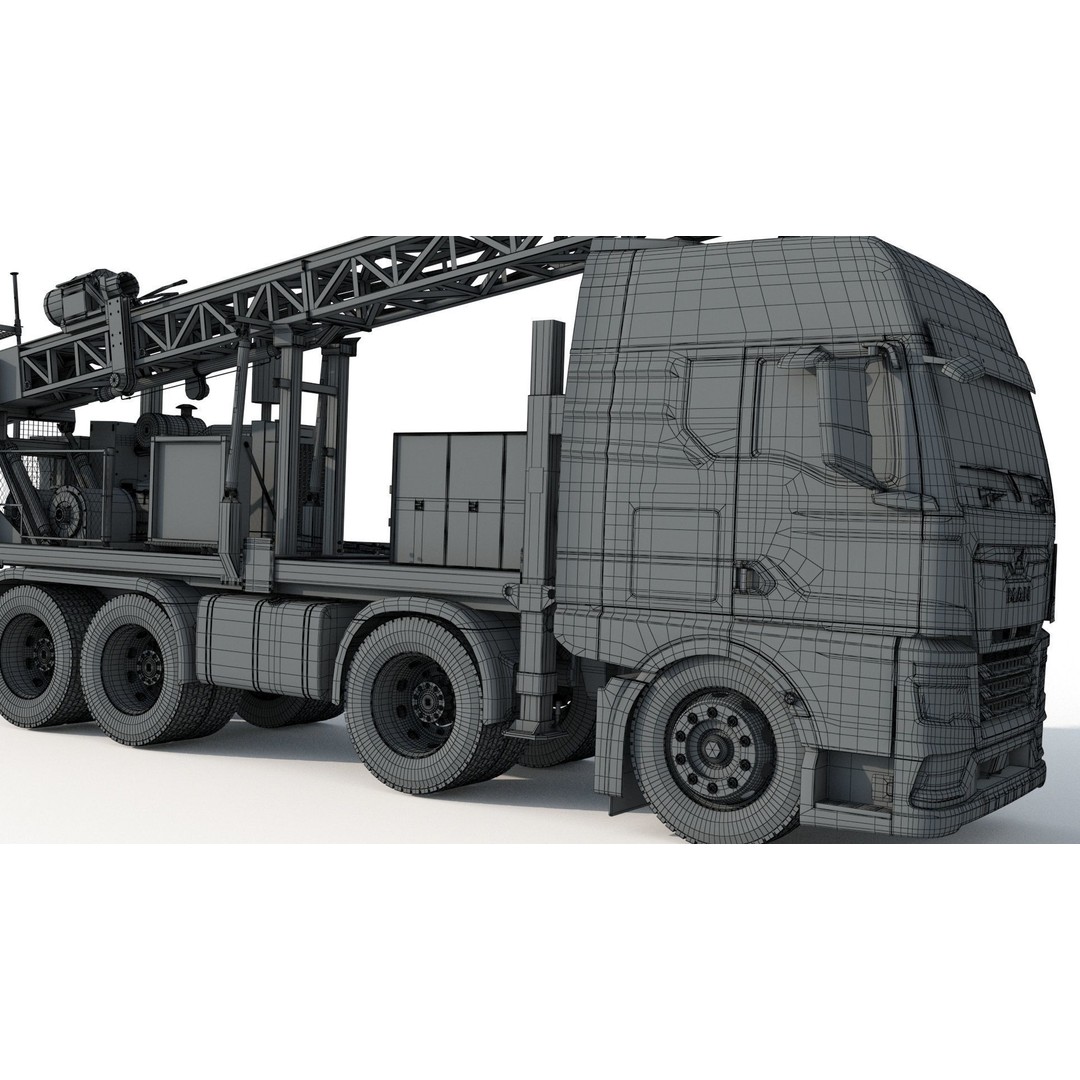 Man Sandvik Drill 3D Model – Detailed Industrial Machine, FBX, OBJ