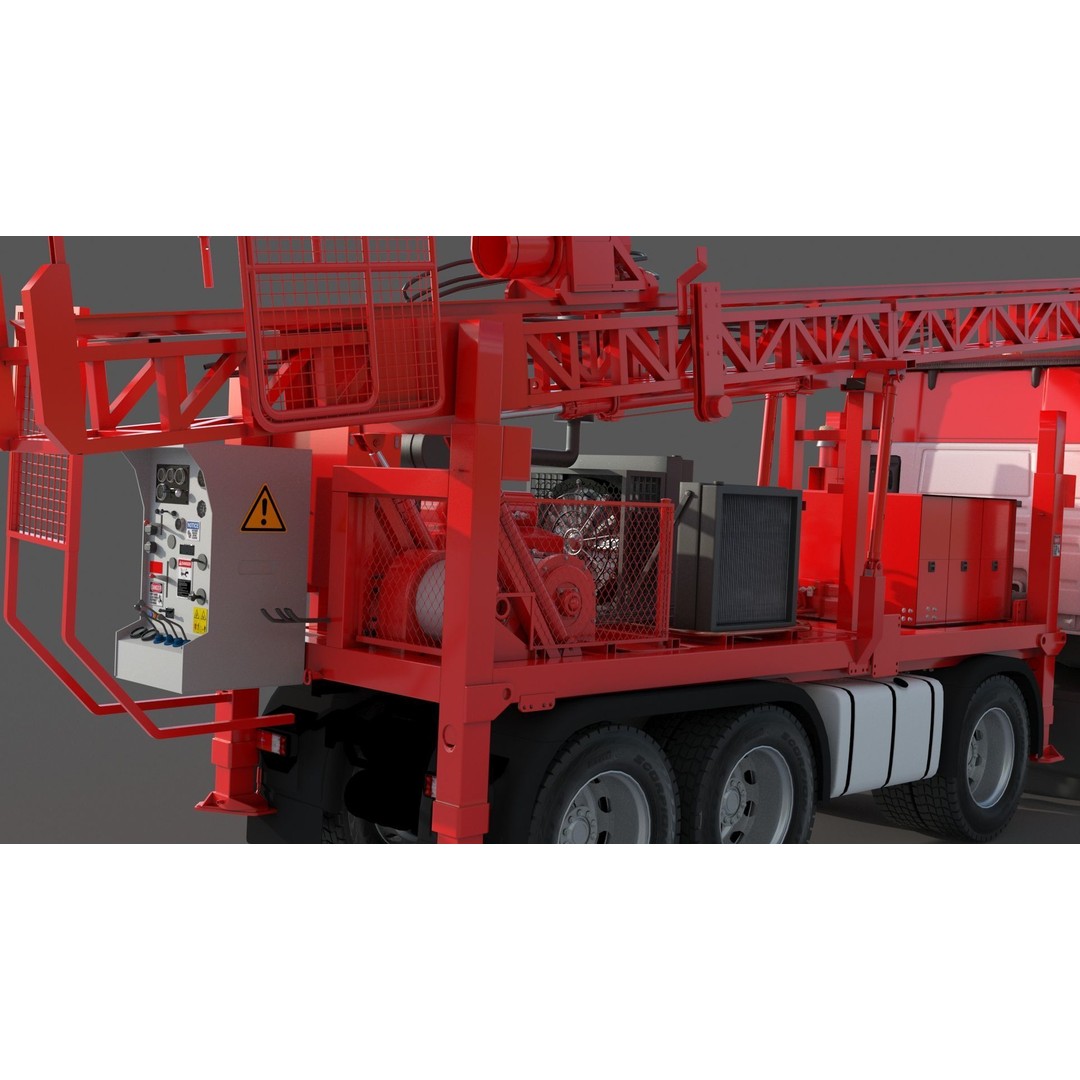 Man Sandvik Drill 3D Model – Detailed Industrial Machine, FBX, OBJ - View 10