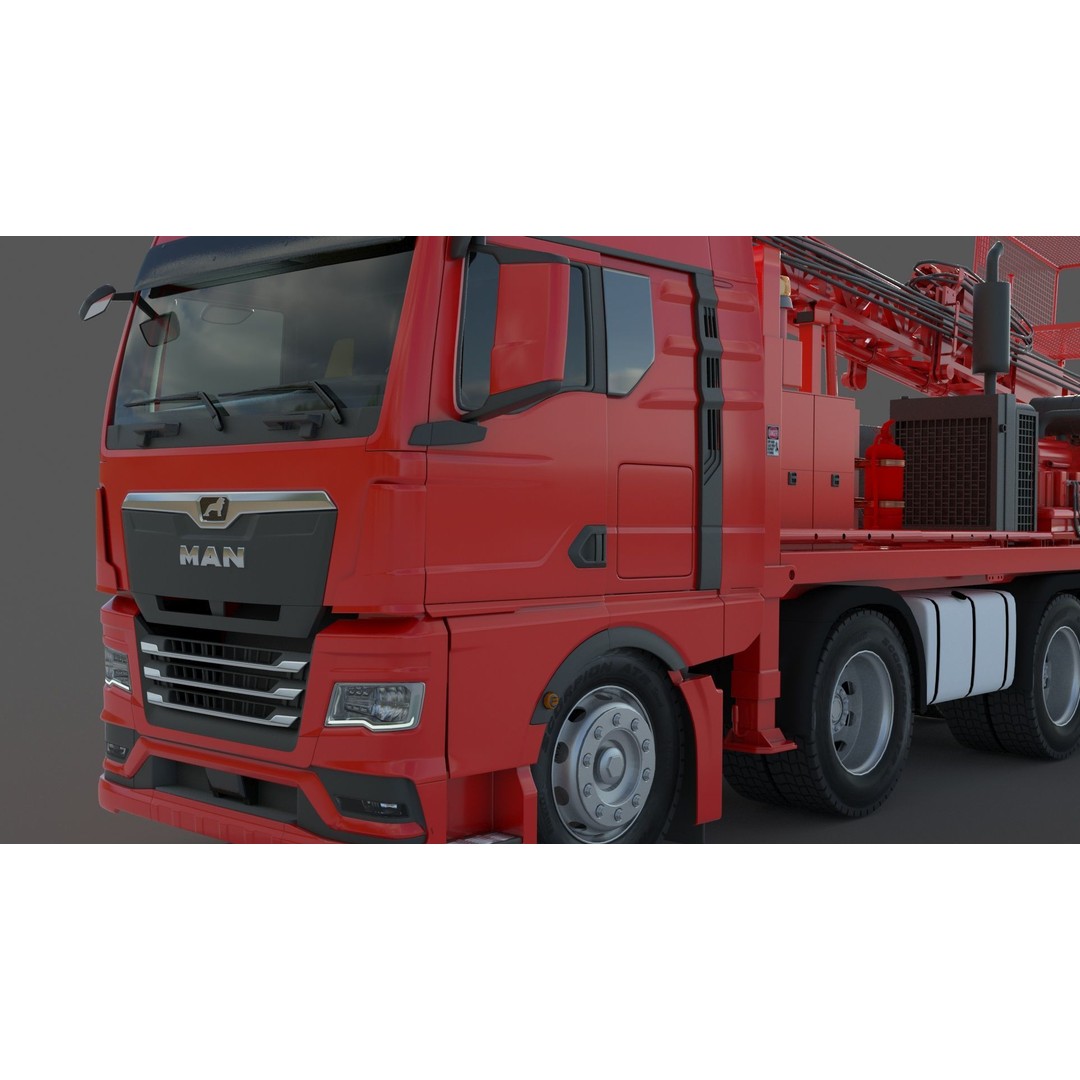 Man Sandvik Drill 3D Model – Detailed Industrial Machine, FBX, OBJ - View 13