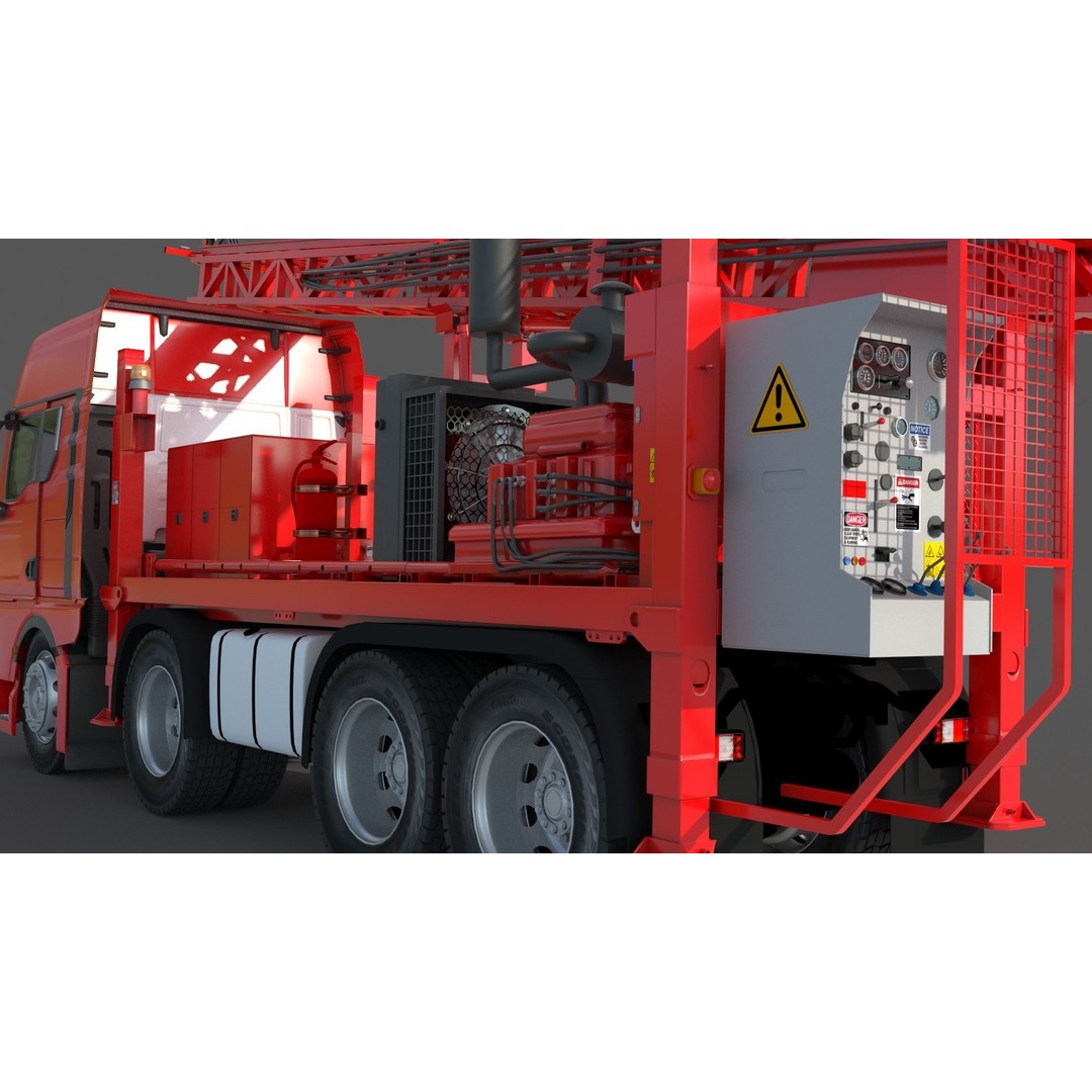 Man Sandvik Drill 3D Model – Detailed Industrial Machine, FBX, OBJ - View 14