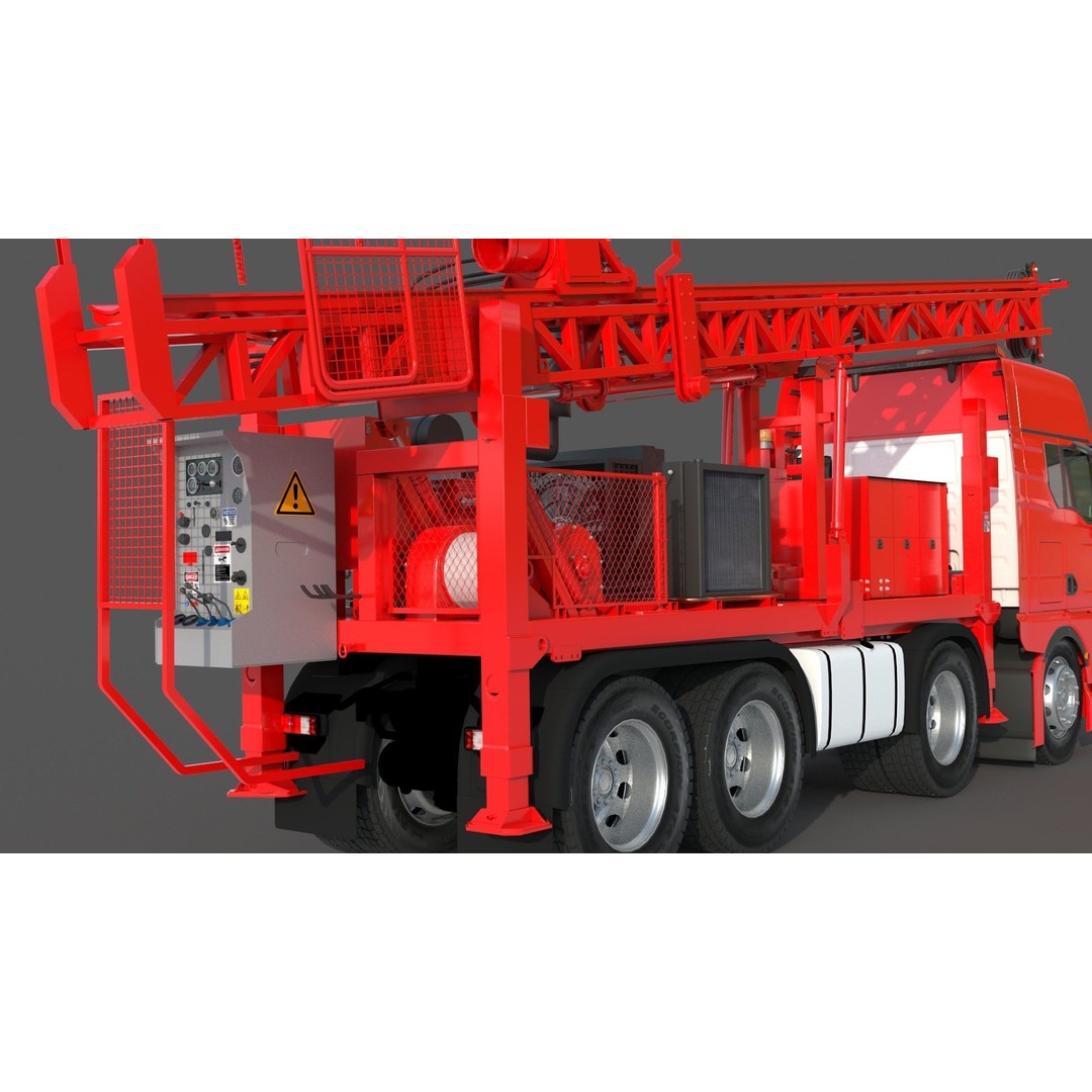 Man Sandvik Drill 3D Model – Detailed Industrial Machine, FBX, OBJ - View 15
