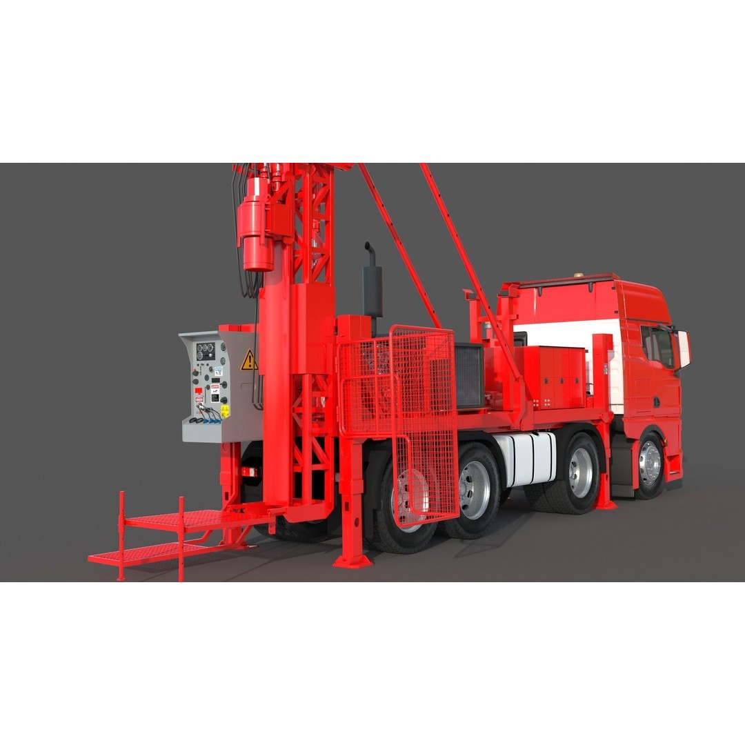 Man Sandvik Drill 3D Model – Detailed Industrial Machine, FBX, OBJ - View 16